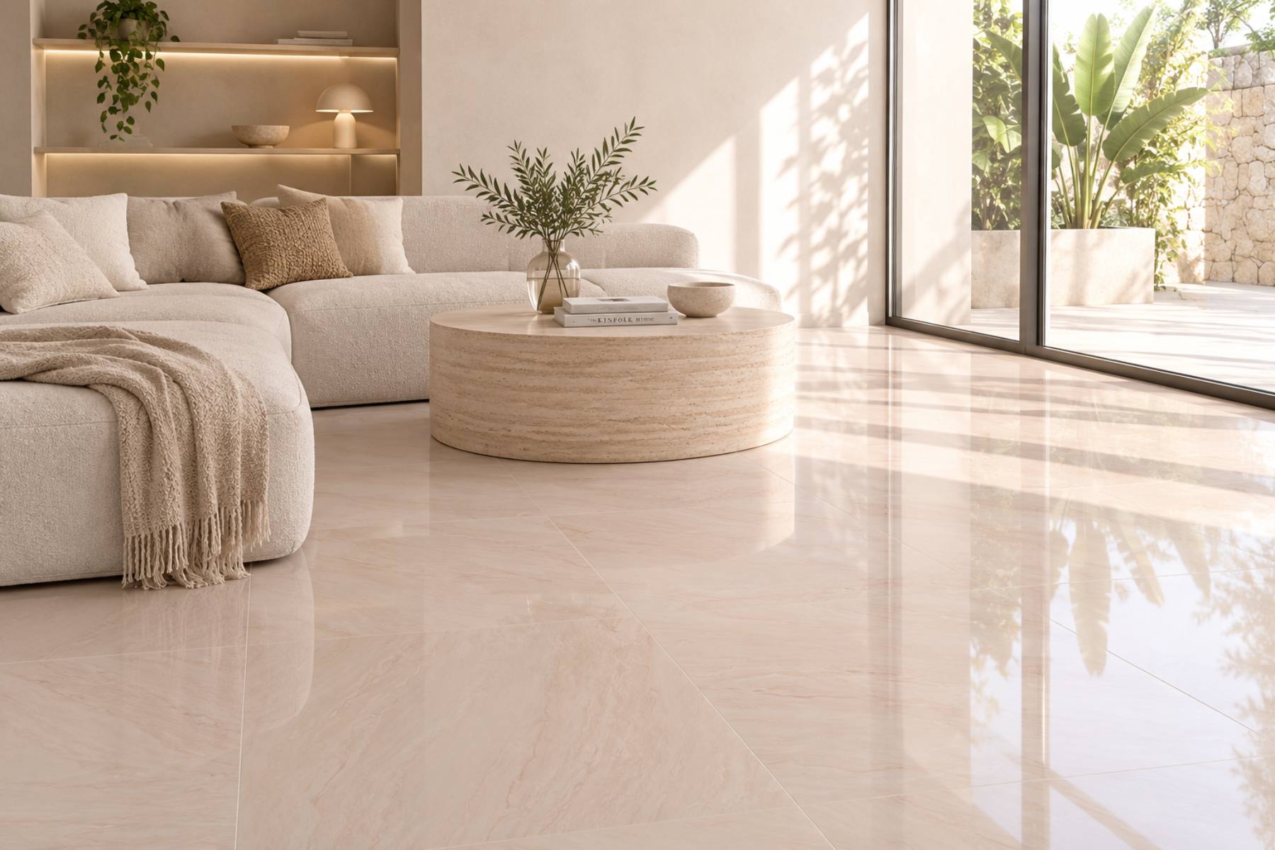 Cocina contemporánea con encimera porcelánica