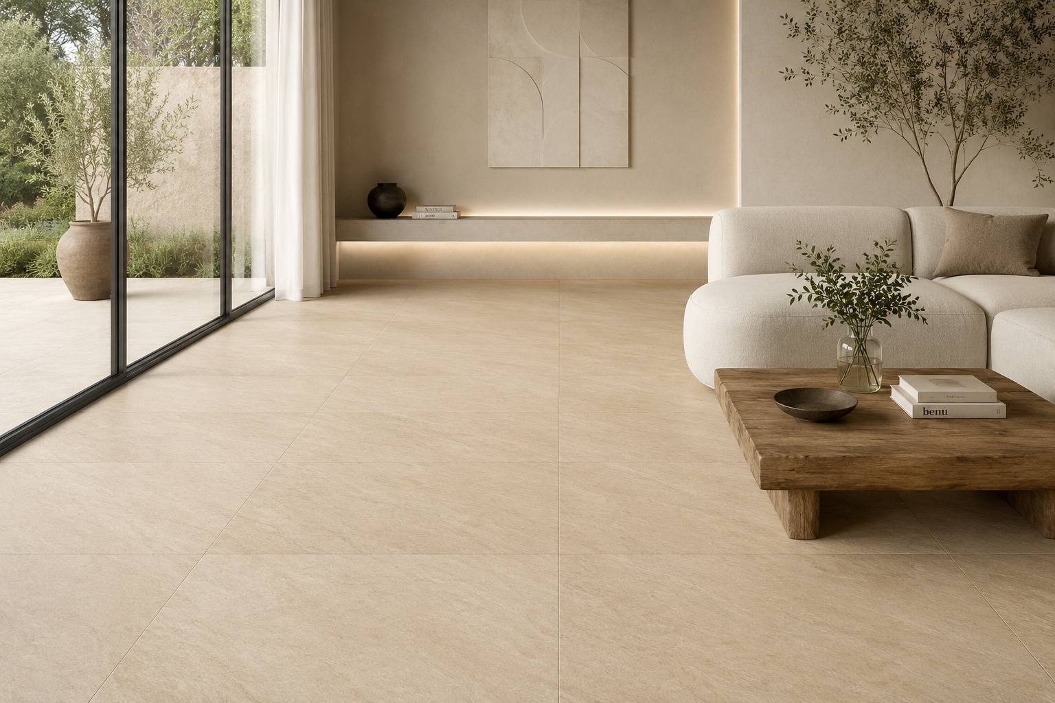 Ambiente realizado con azulejos de la colección Quarcity