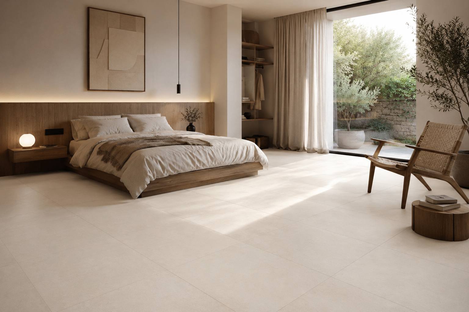 Ambiente realizado con azulejos de la colección Space